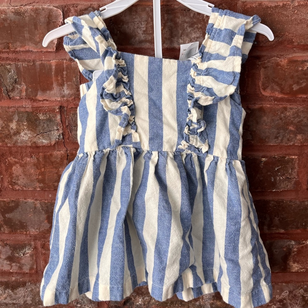 Hanna Andersson Blue and White Striped Dress